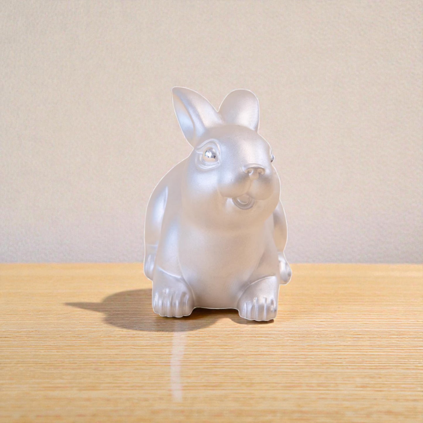 Handcrafted 999 Fine Silver Rabbit Bunny Tea Table Ornament