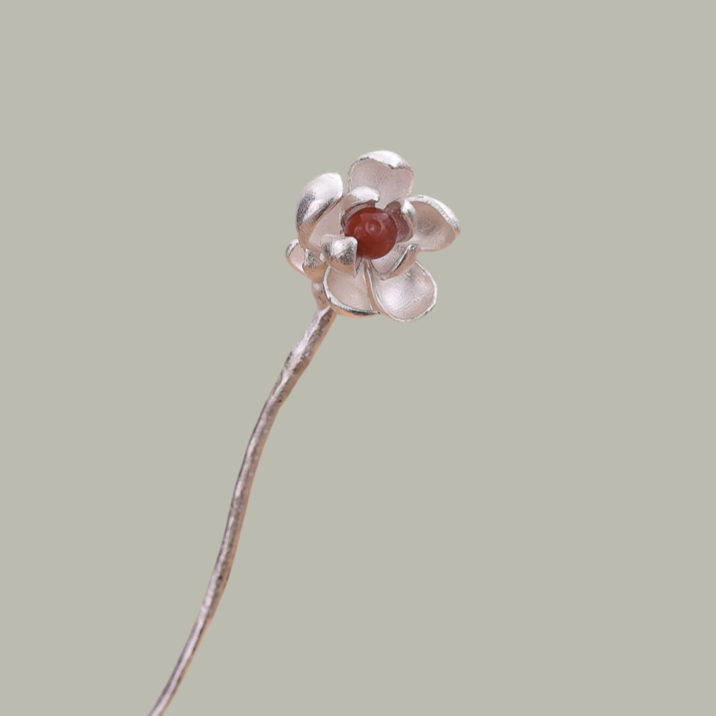 S999 Fine Silver Handcrafted Plum-blossom Motif Tea Needle and Pick