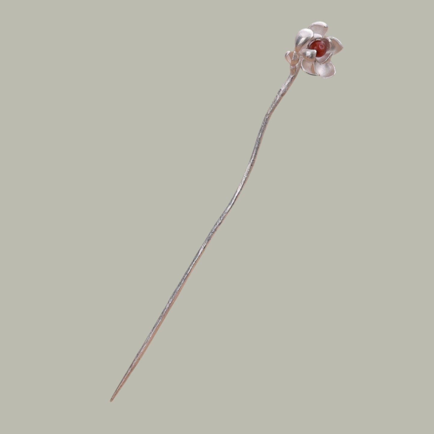 S999 Fine Silver Handcrafted Plum-blossom Motif Tea Needle and Pick