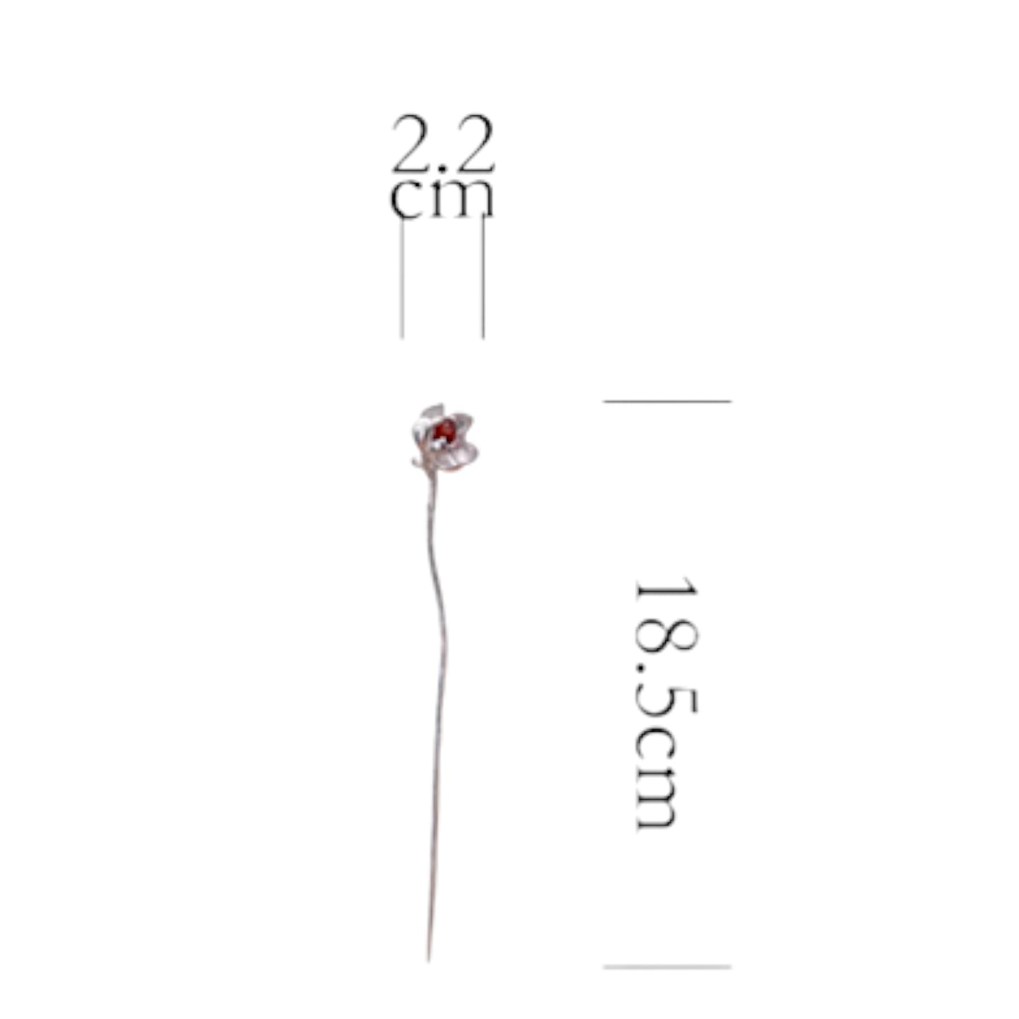 S999 Fine Silver Handcrafted Plum-blossom Motif Tea Needle and Pick