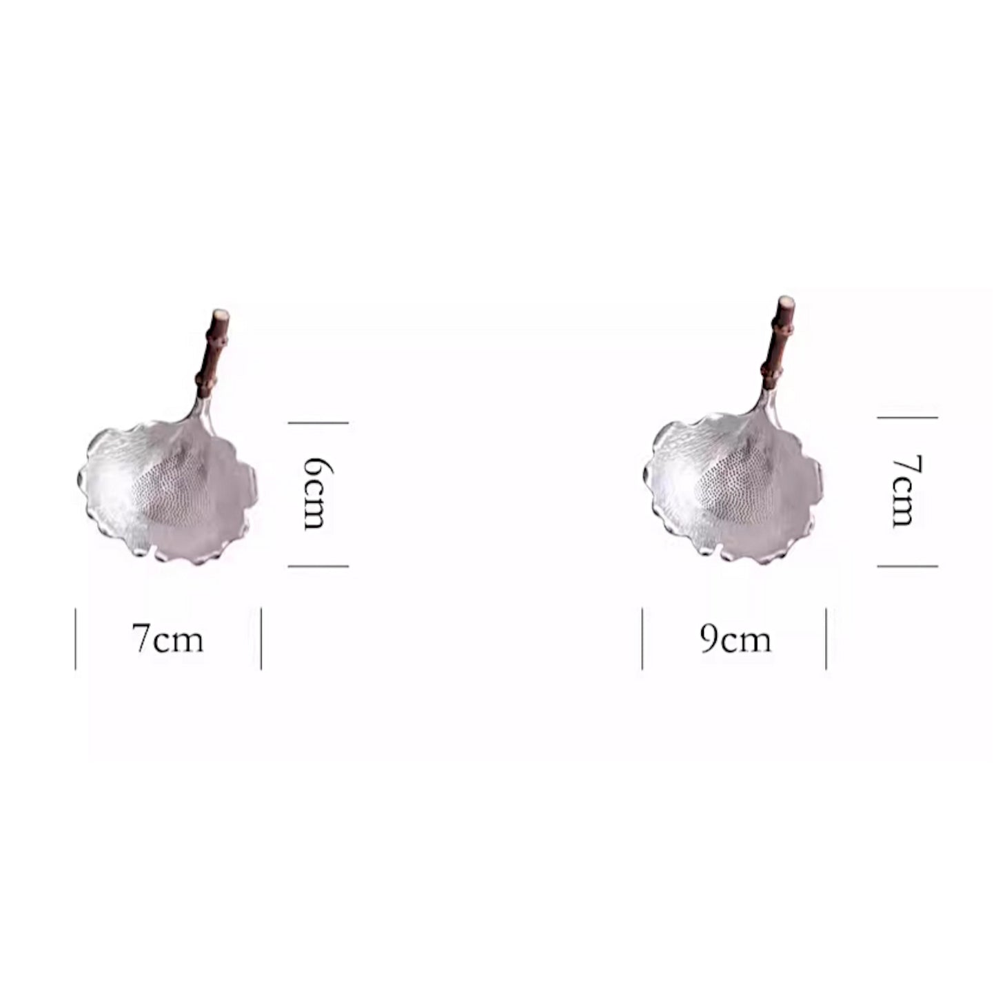 s999 Fine Silver Handcrafted Ginkgo Leaf Tea Strainer Tea Filter