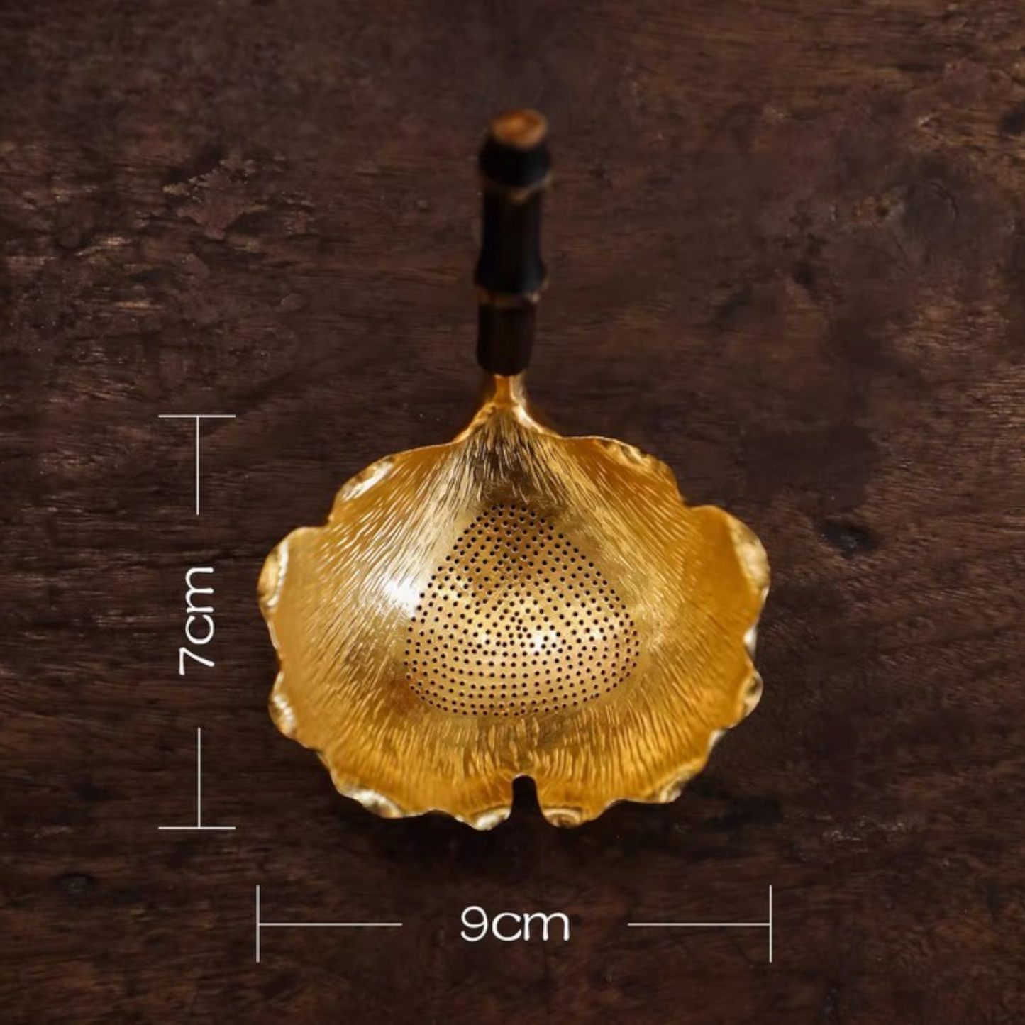 s999 Fine Silver Handcrafted Ginkgo Leaf Tea Strainer Tea Filter