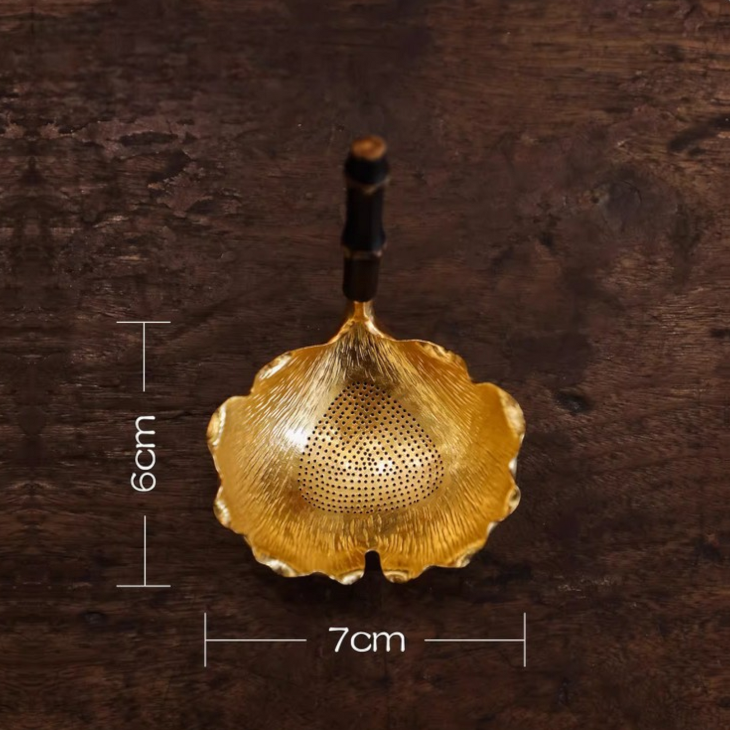 s999 Fine Silver Handcrafted Ginkgo Leaf Tea Strainer Tea Filter