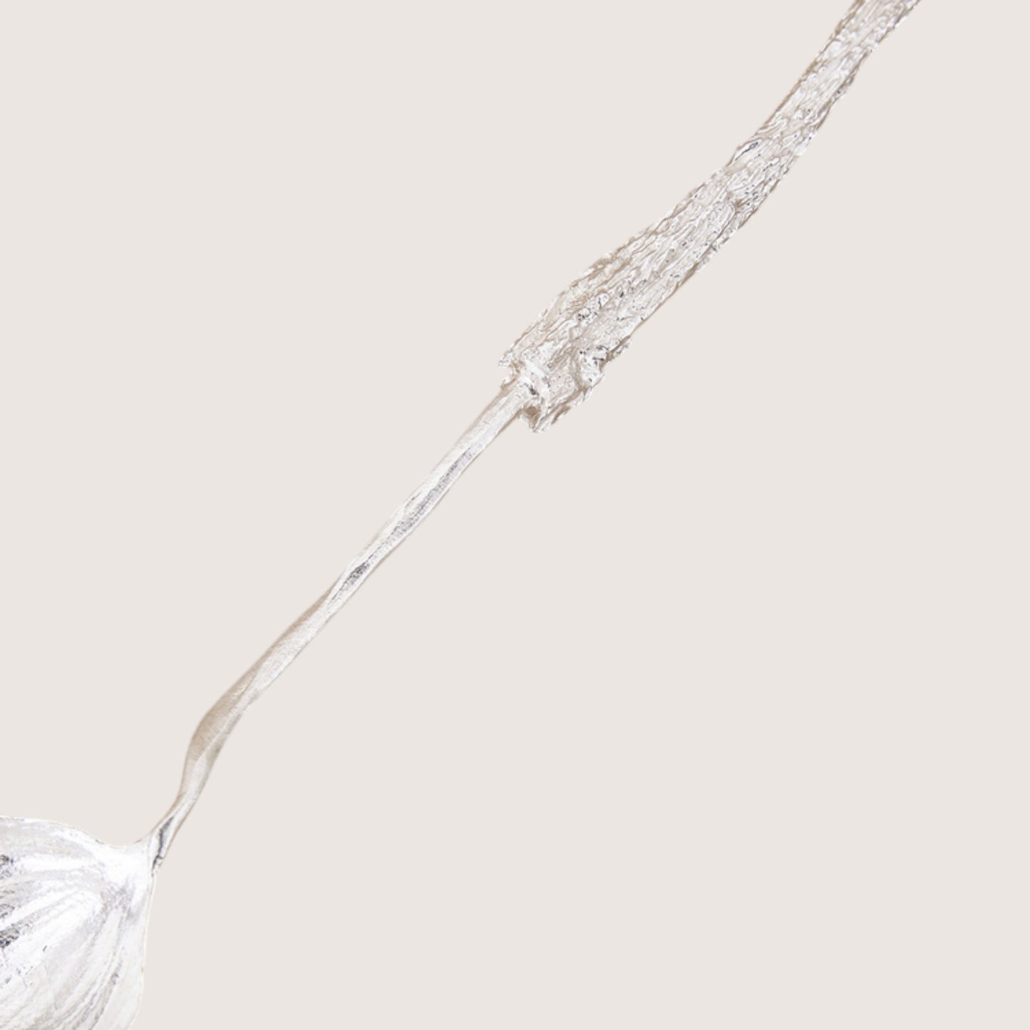 S999 Fine Silver Minimal Red Agate Stirrer Tea Spoon