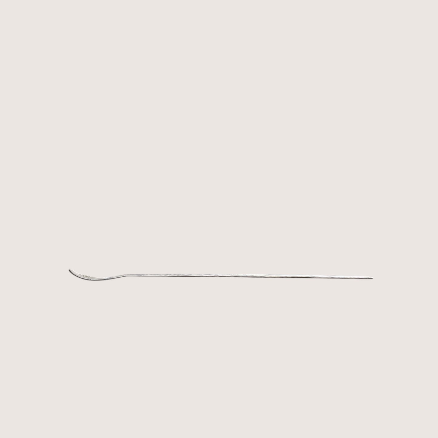 S999 Fine Silver Minimal Stirrer Tea Spoon Needle