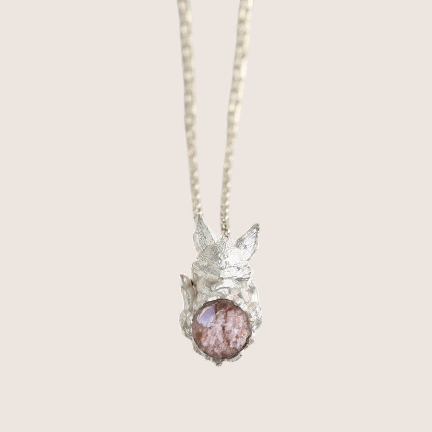 s925 Sterling Silver Nine Tailed Fox Pendant Necklace
