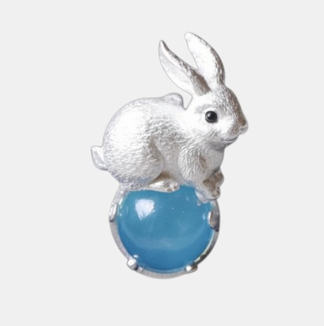 s925 Sterling Silver Cute Rabbit Bunny Pendant and Necklace