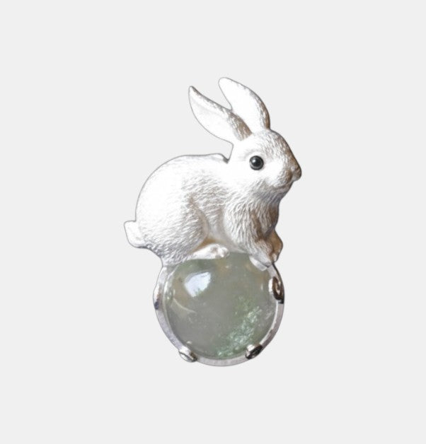 s925 Sterling Silver Cute Rabbit Bunny Pendant and Necklace