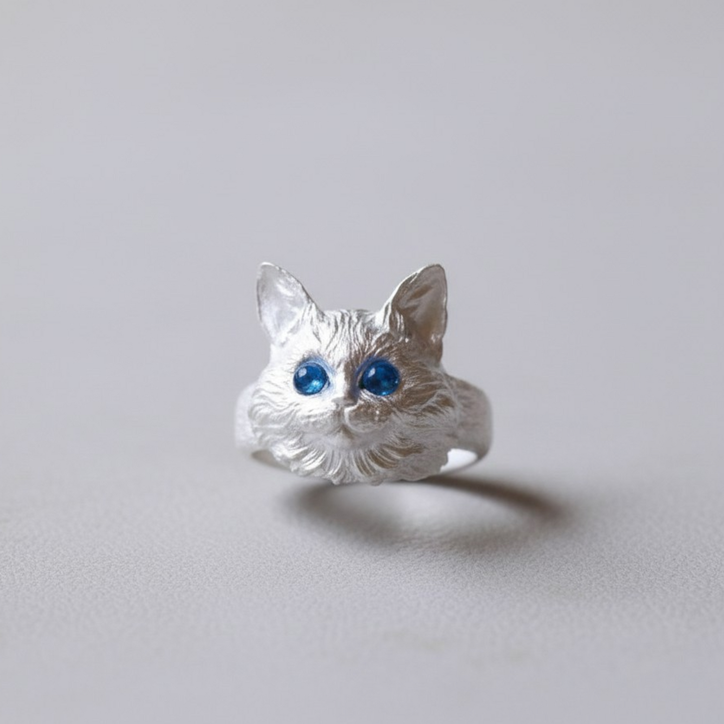 s925 Sterling Silver Unique Cute Kitty Cat Ring