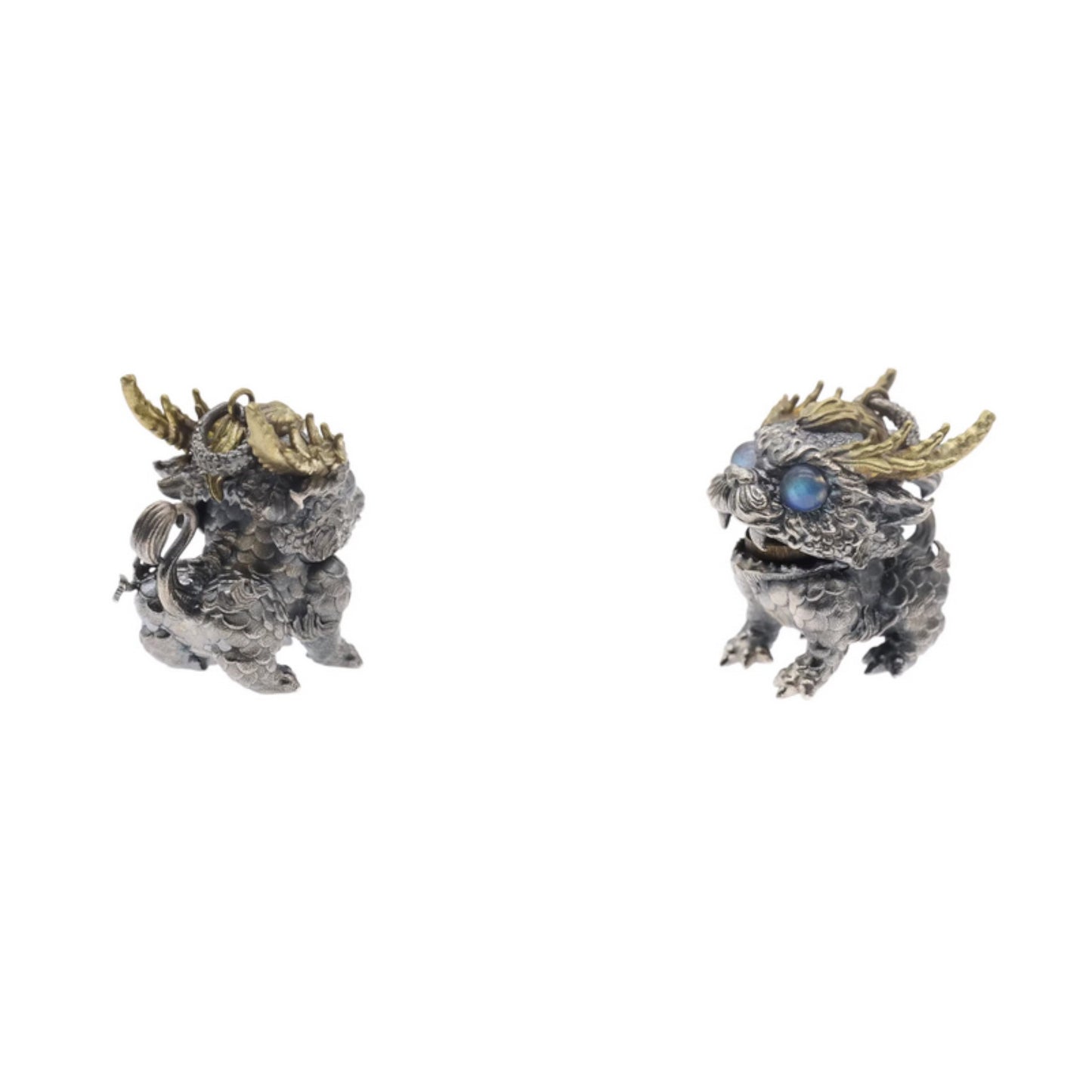 s925 Sterling Silver Dragon Qilin Pendant and Necklace