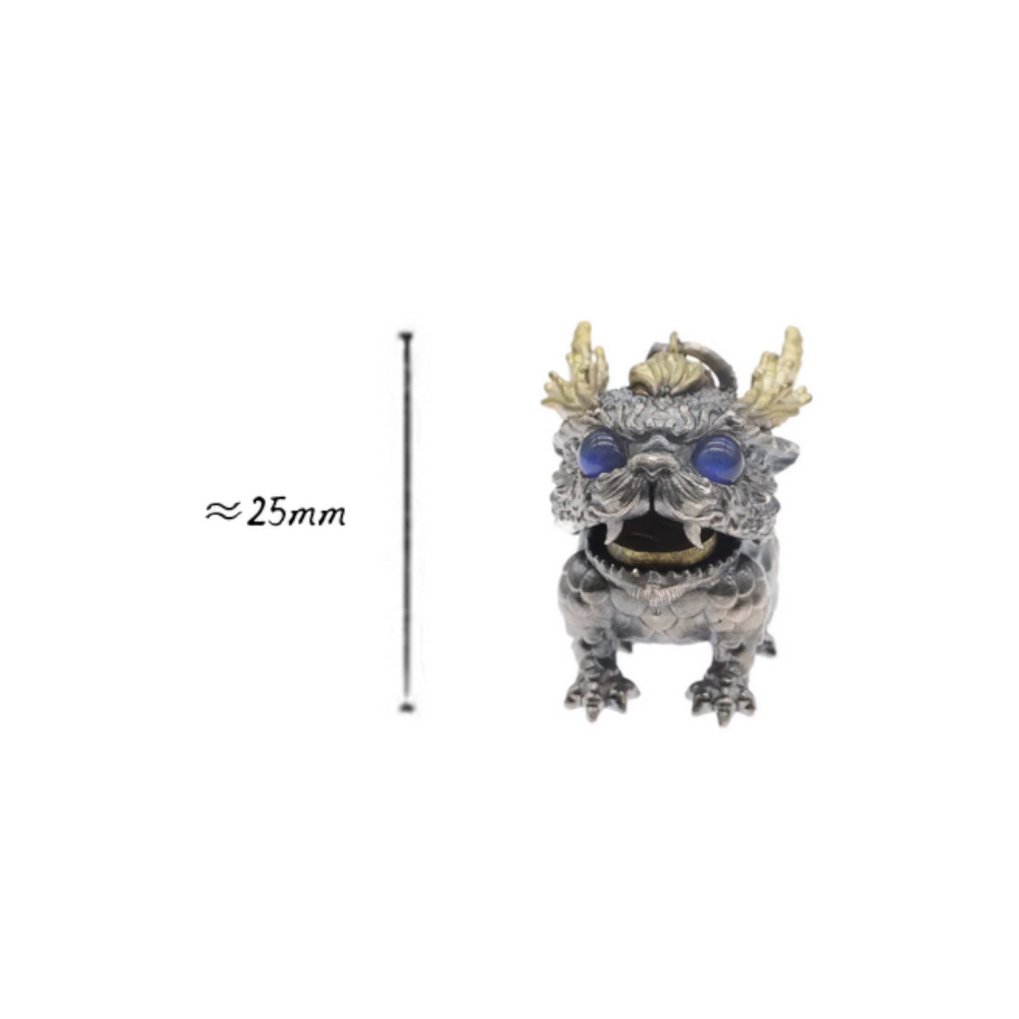 s925 Sterling Silver Dragon Qilin Pendant and Necklace