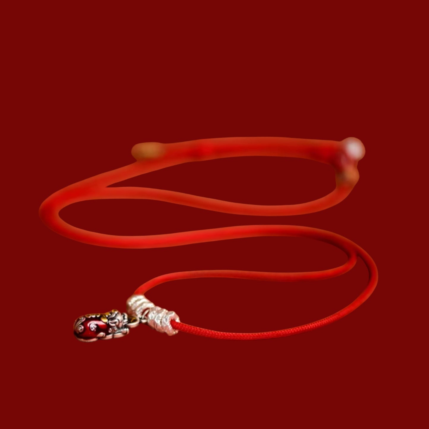 999 Fine Silver Pixiu Bring Wealth Charm Waist Chain Bell Rope Belt