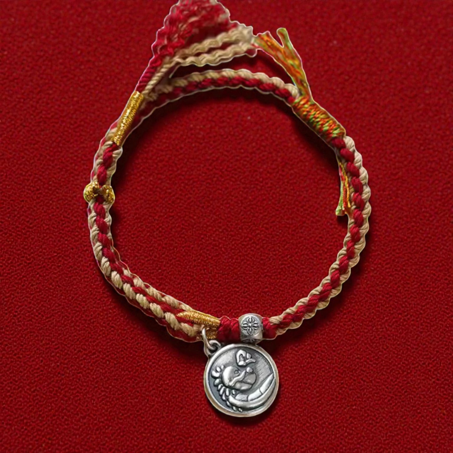 999 Fine Silver Chinese Zodiac Dragon Charm Bracelet