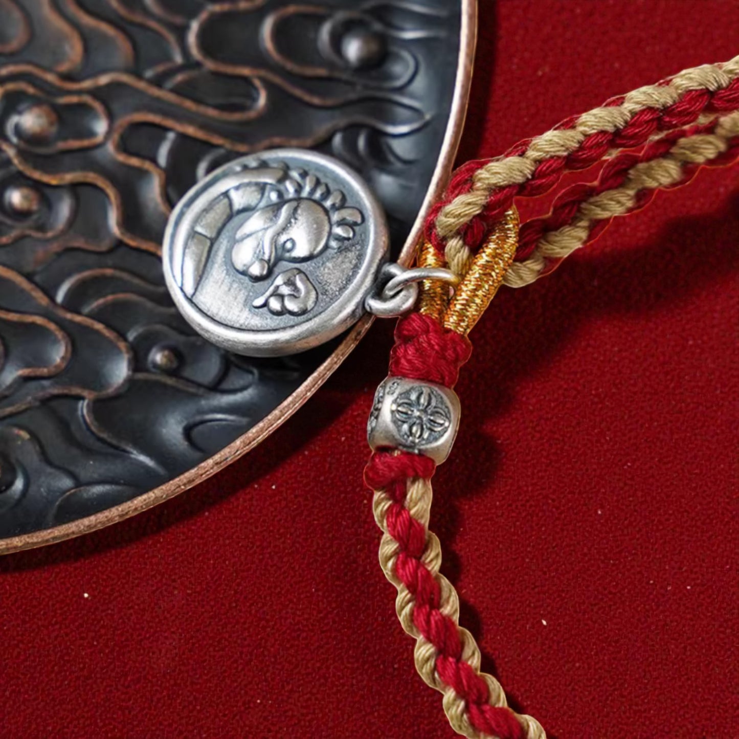 999 Fine Silver Chinese Zodiac Dragon Charm Bracelet