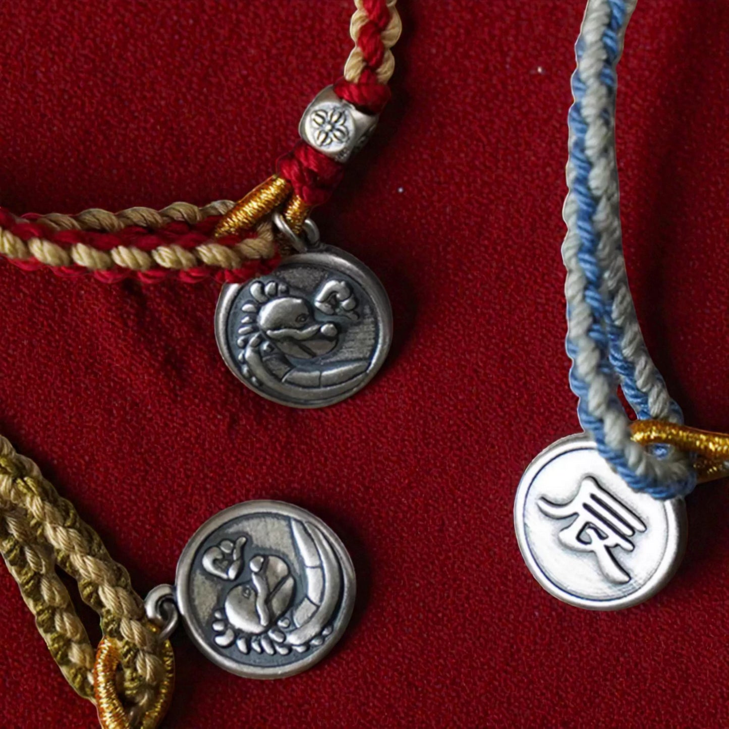 999 Fine Silver Chinese Zodiac Dragon Charm Bracelet