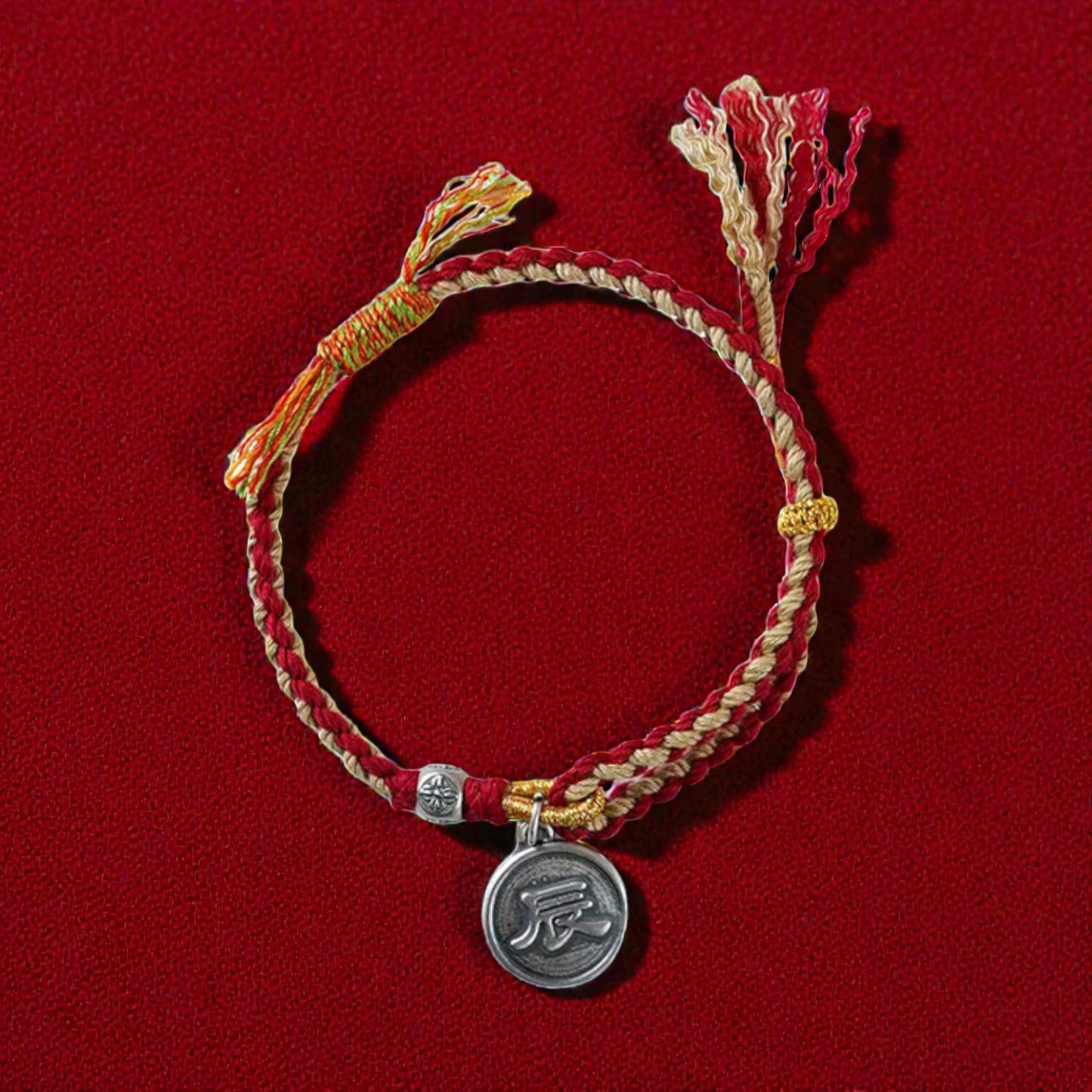 999 Fine Silver Chinese Zodiac Dragon Charm Bracelet