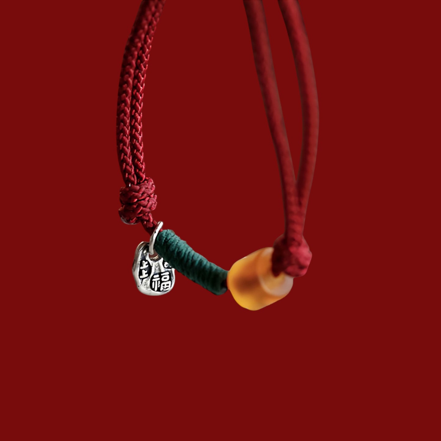 Top-tier good luck Zaki Ram Vintage Tibetan-style s925 sterling silver Hand Rope Bracelet