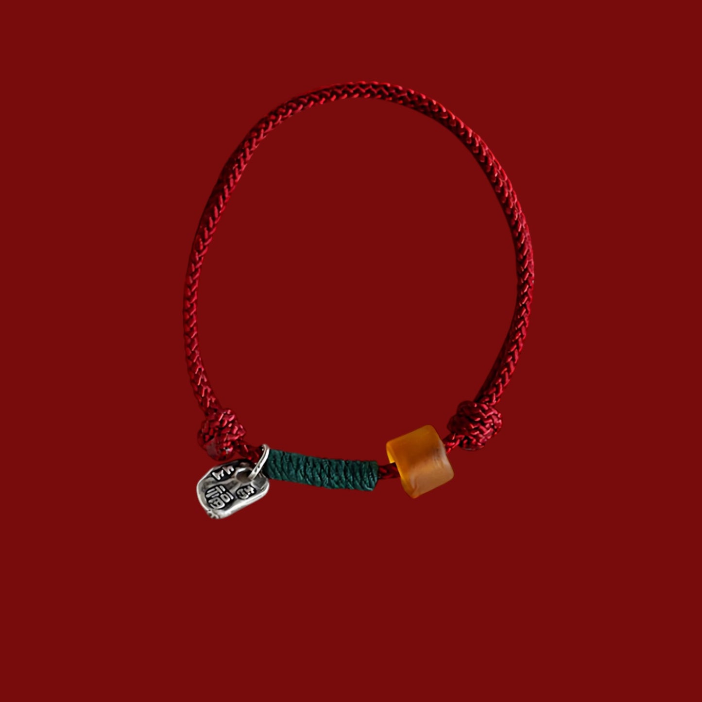 Top-tier good luck Zaki Ram Vintage Tibetan-style s925 sterling silver Hand Rope Bracelet