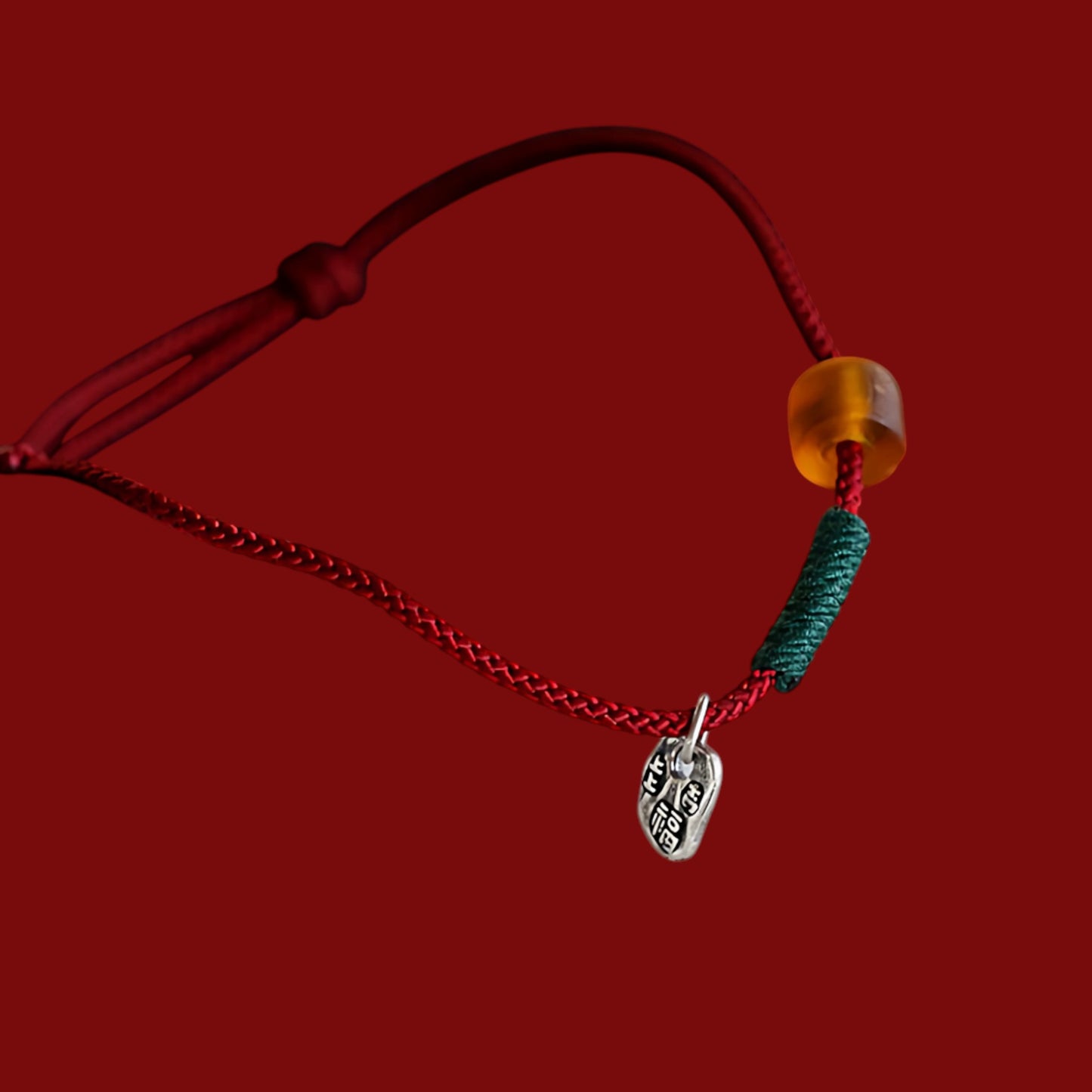 Top-tier good luck Zaki Ram Vintage Tibetan-style s925 sterling silver Hand Rope Bracelet