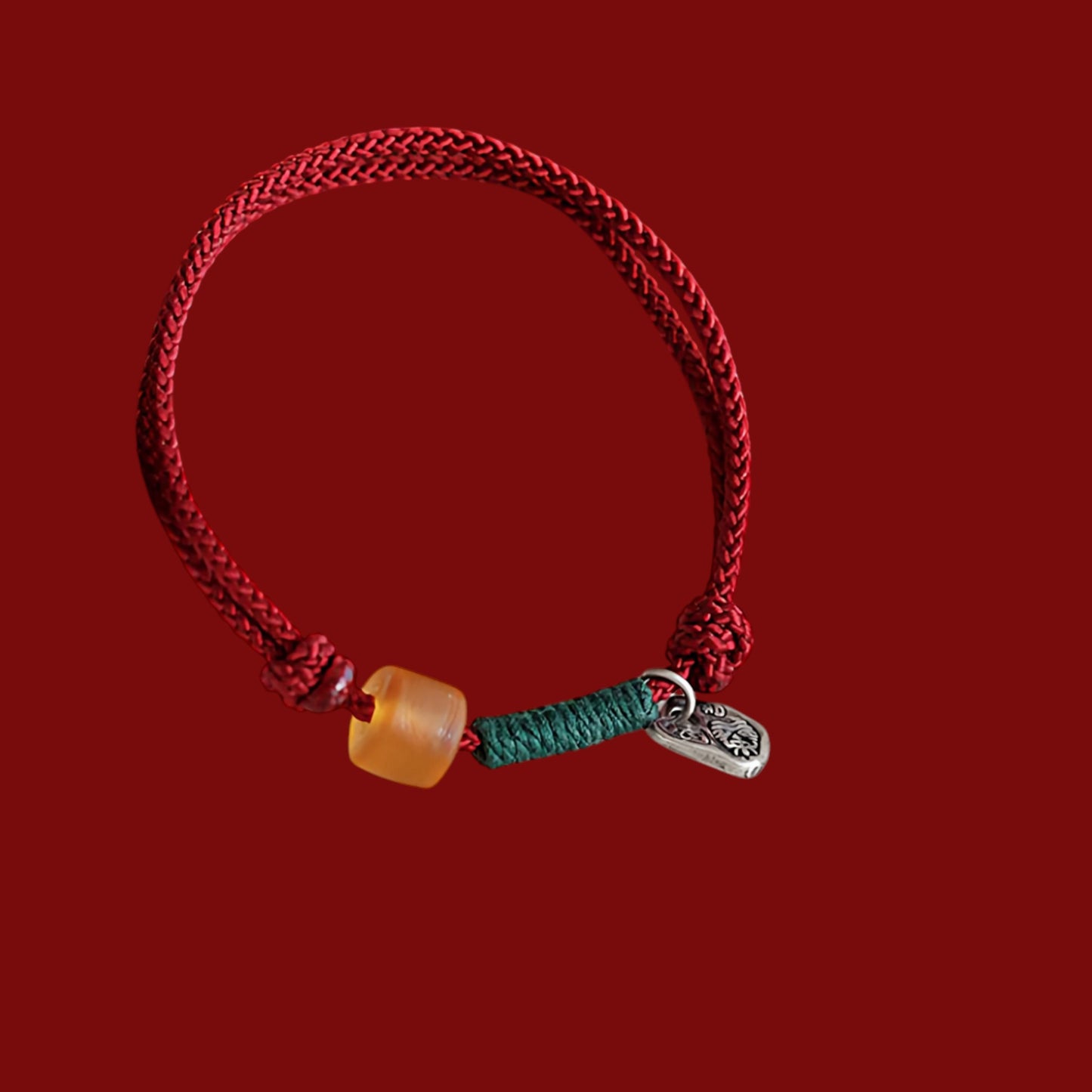 Top-tier good luck Zaki Ram Vintage Tibetan-style s925 sterling silver Hand Rope Bracelet