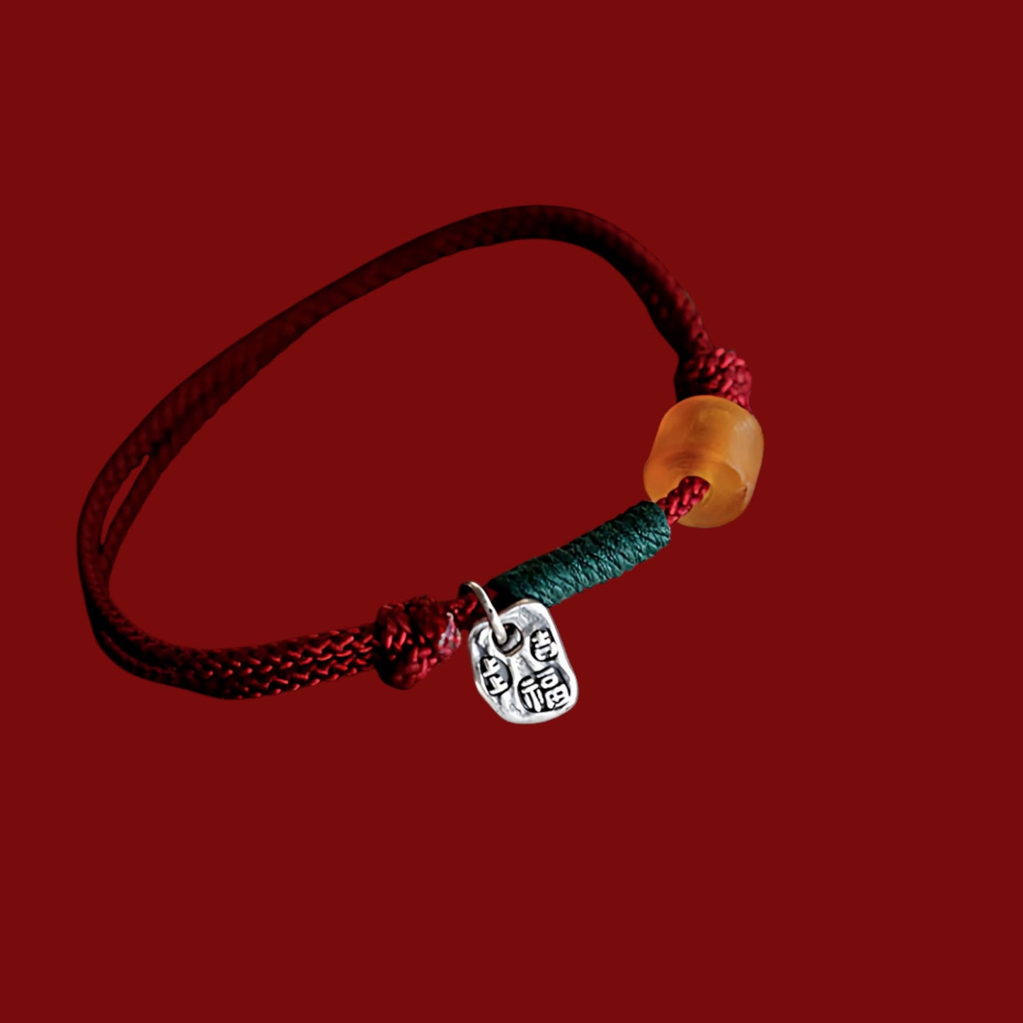 Top-tier good luck Zaki Ram Vintage Tibetan-style s925 sterling silver Hand Rope Bracelet