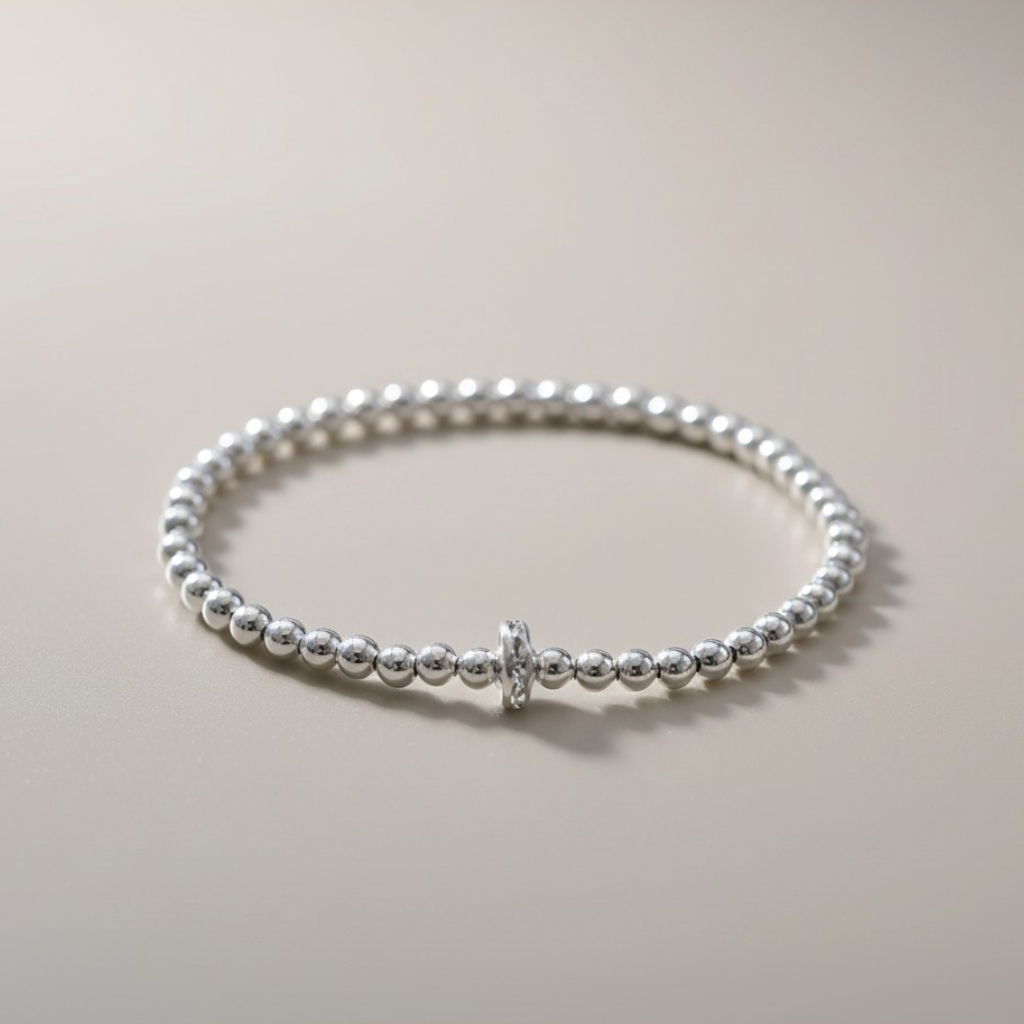 s925 Sterling Silver Minimal Beads Lucky Good Fortune Koi fish Bracelet