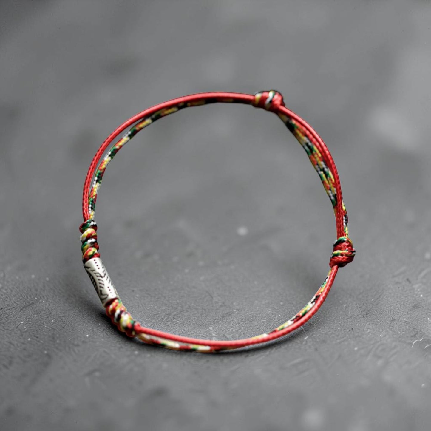 s925 Sterling Silver Koi Fish Charms Thin Braided Cord Bracelet