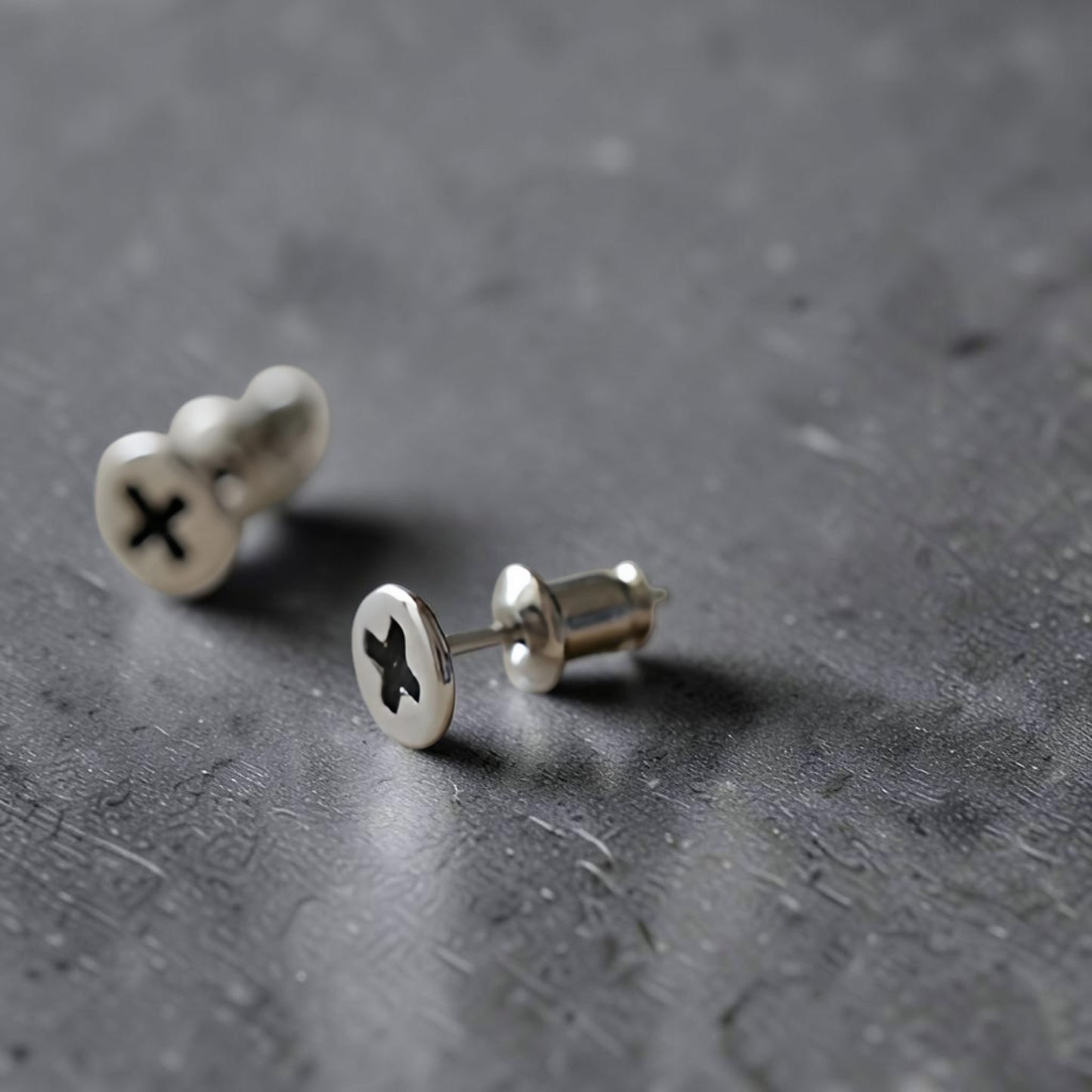 s925 Sterling Silver Neutral Screw Hypoallergenic Delicate Unisex Stud Earrings