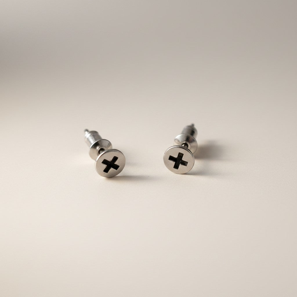 s925 Sterling Silver Neutral Screw Hypoallergenic Delicate Unisex Stud Earrings