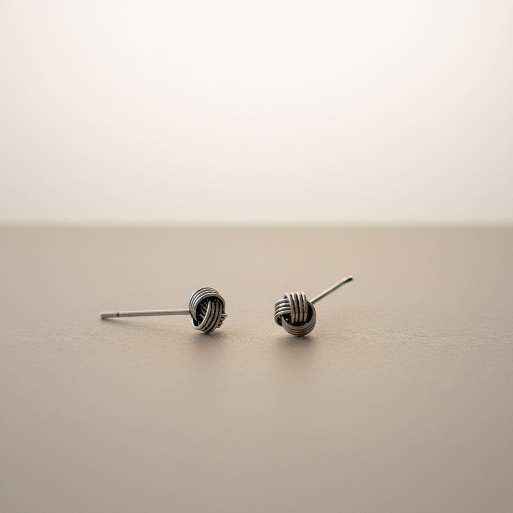 s925 Sterling Silver Mini Minimal Vintage Style Unisex Stud Earrings