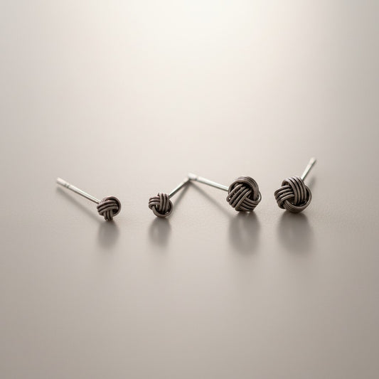 s925 Sterling Silver Mini Minimal Vintage Style Unisex Stud Earrings