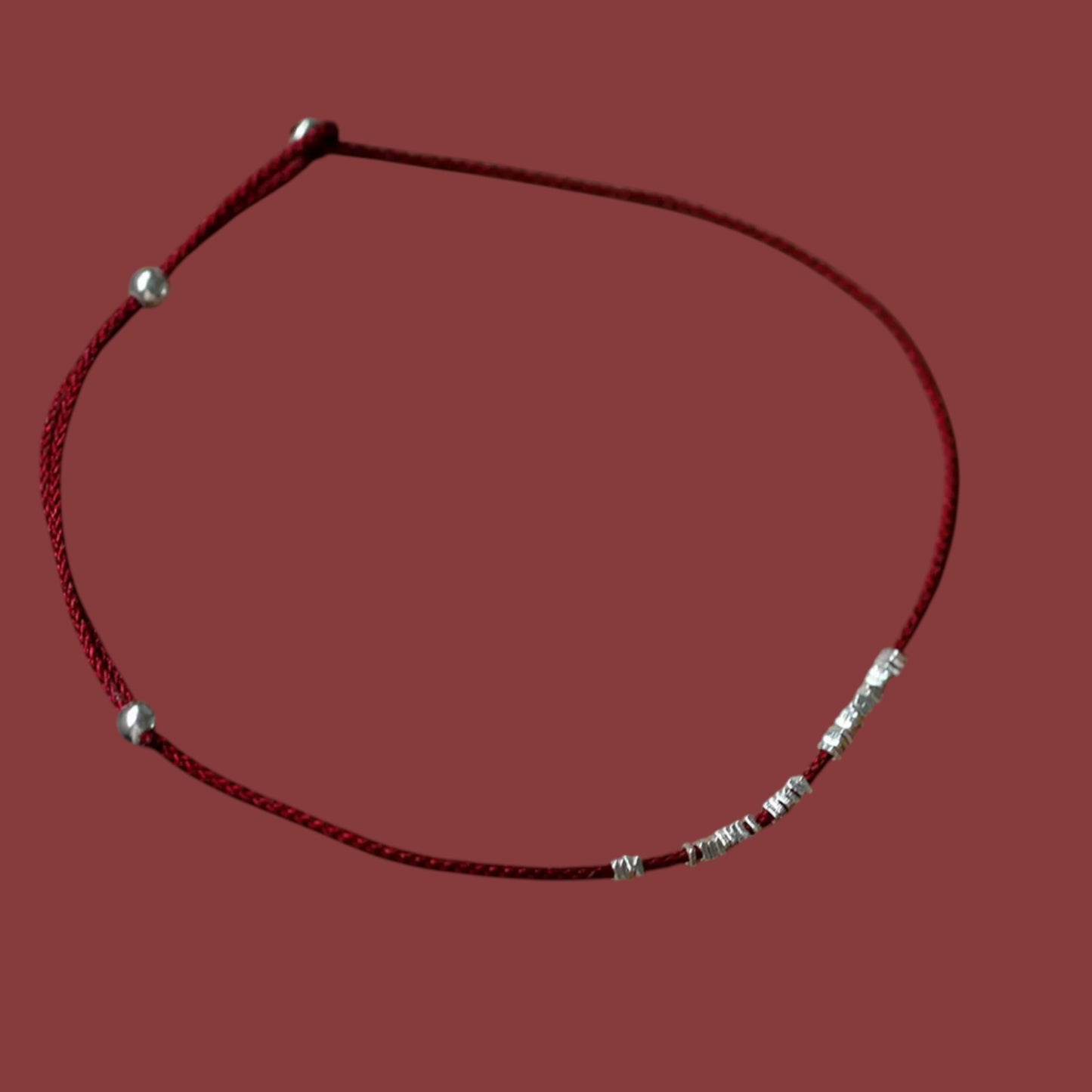 s925 Sterling Silver Minimal Style Beads Bracelet Anklet