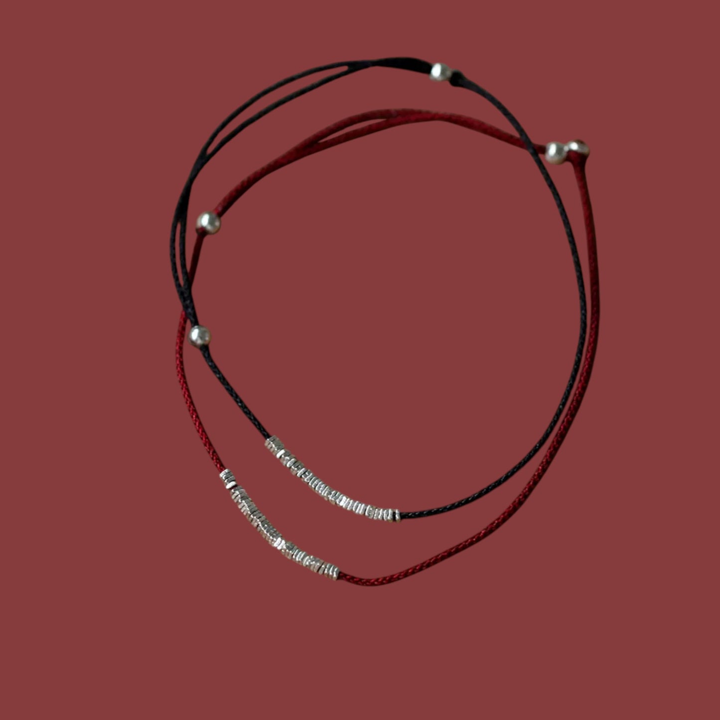 s925 Sterling Silver Minimal Style Beads Bracelet Anklet