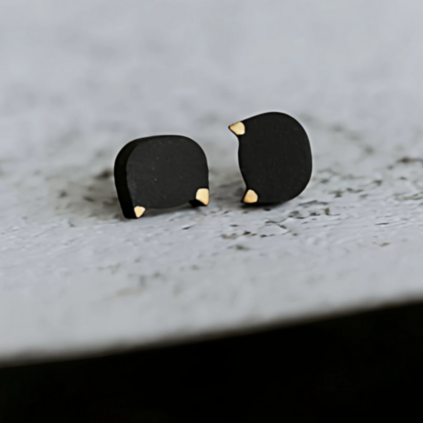 s925 Sterling Silver Mini Cute Cat Star Triangle Shape Unisex Stud Earrings