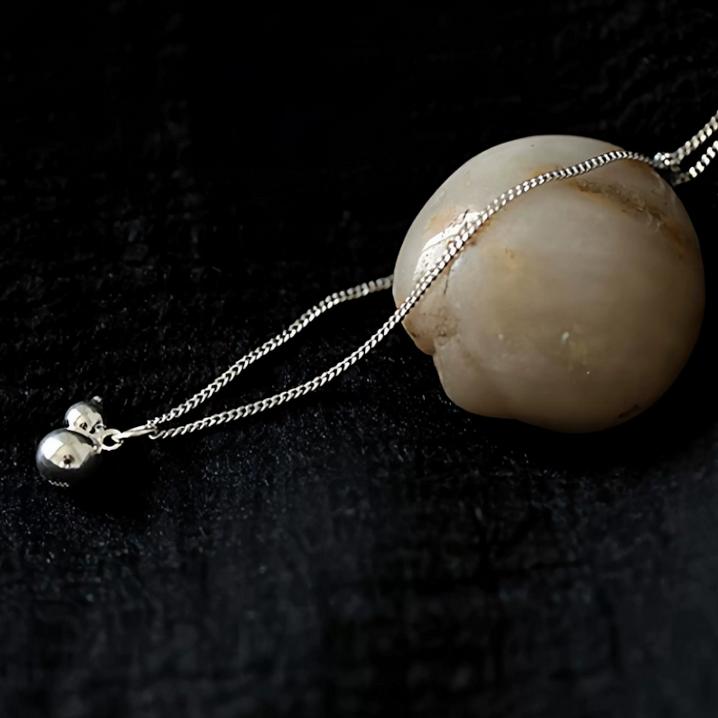 999 Fine Silver Mini Minimal Style Gourd Charm Pendant Chain Necklace