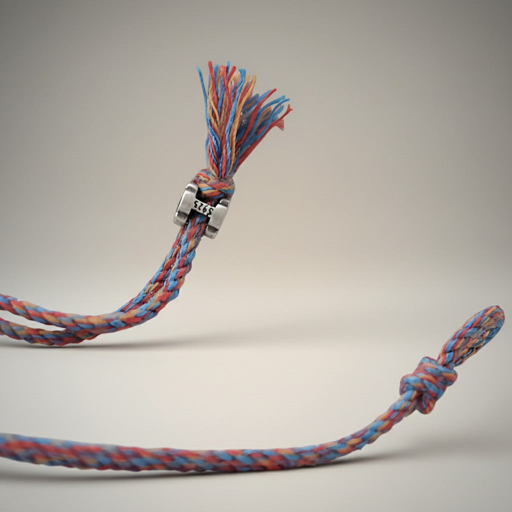 s925 Sterling Silver Tai Sui dumpling Charm Hand-braided Colorful Cords Tibetan Bracelet