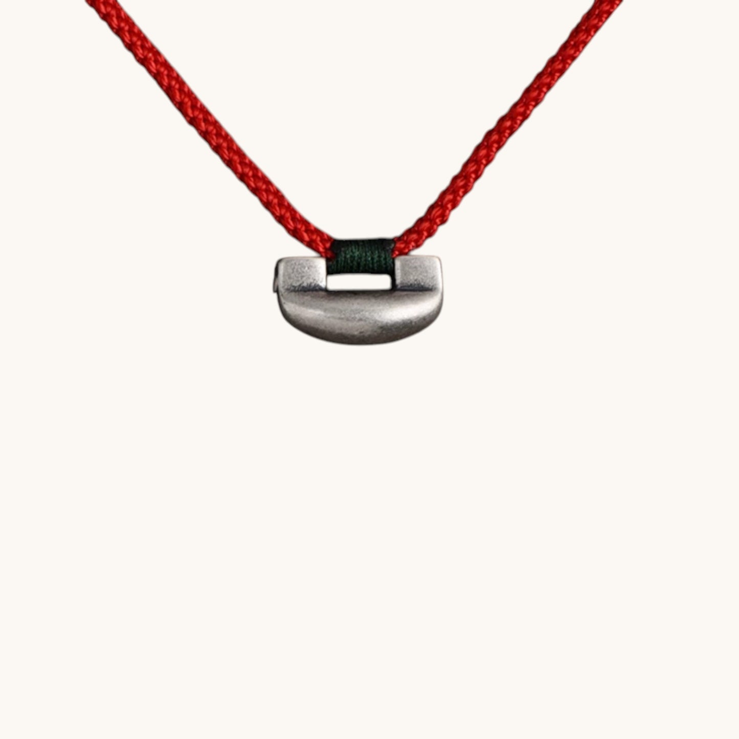 S925 Solid Sterling Silver Lucky Lock Charm Cord Braided Necklace