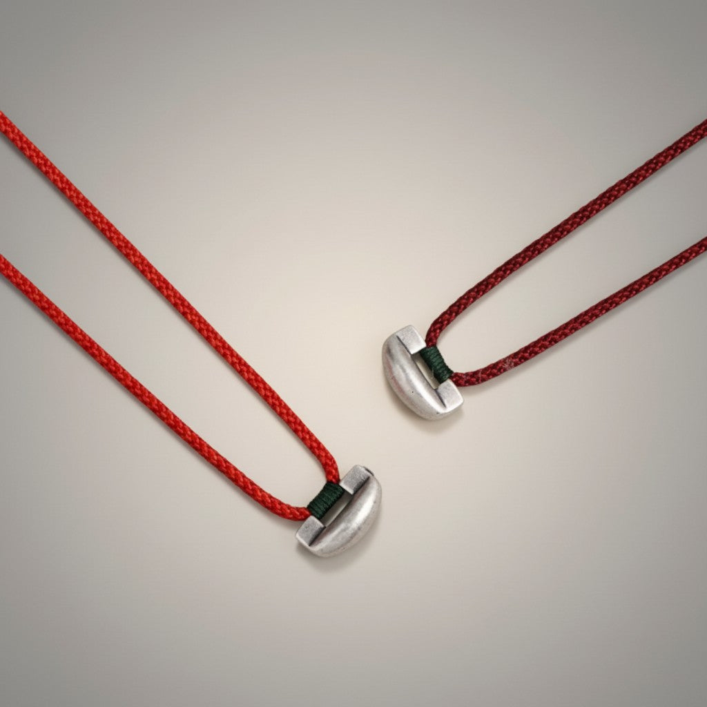 S925 Solid Sterling Silver Lucky Lock Charm Cord Braided Necklace