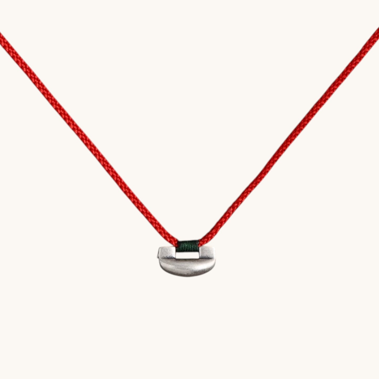 S925 Solid Sterling Silver Lucky Lock Charm Cord Braided Necklace