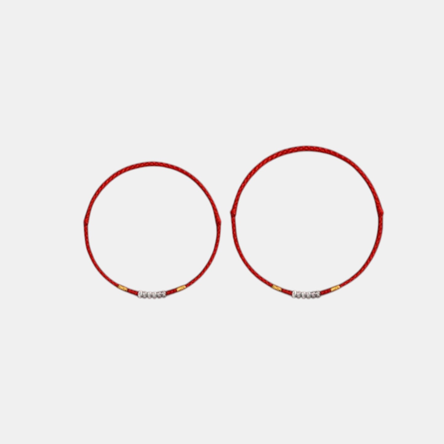 S925 Sterling Silver Minimal Beads Very Thin Woven Cord Anklet Bracelet