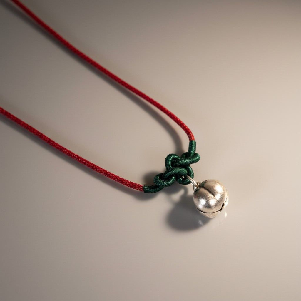 999 Fine Silver Persimmon Charm May Good Things Happen Braided Cord Adjustable Necklace
