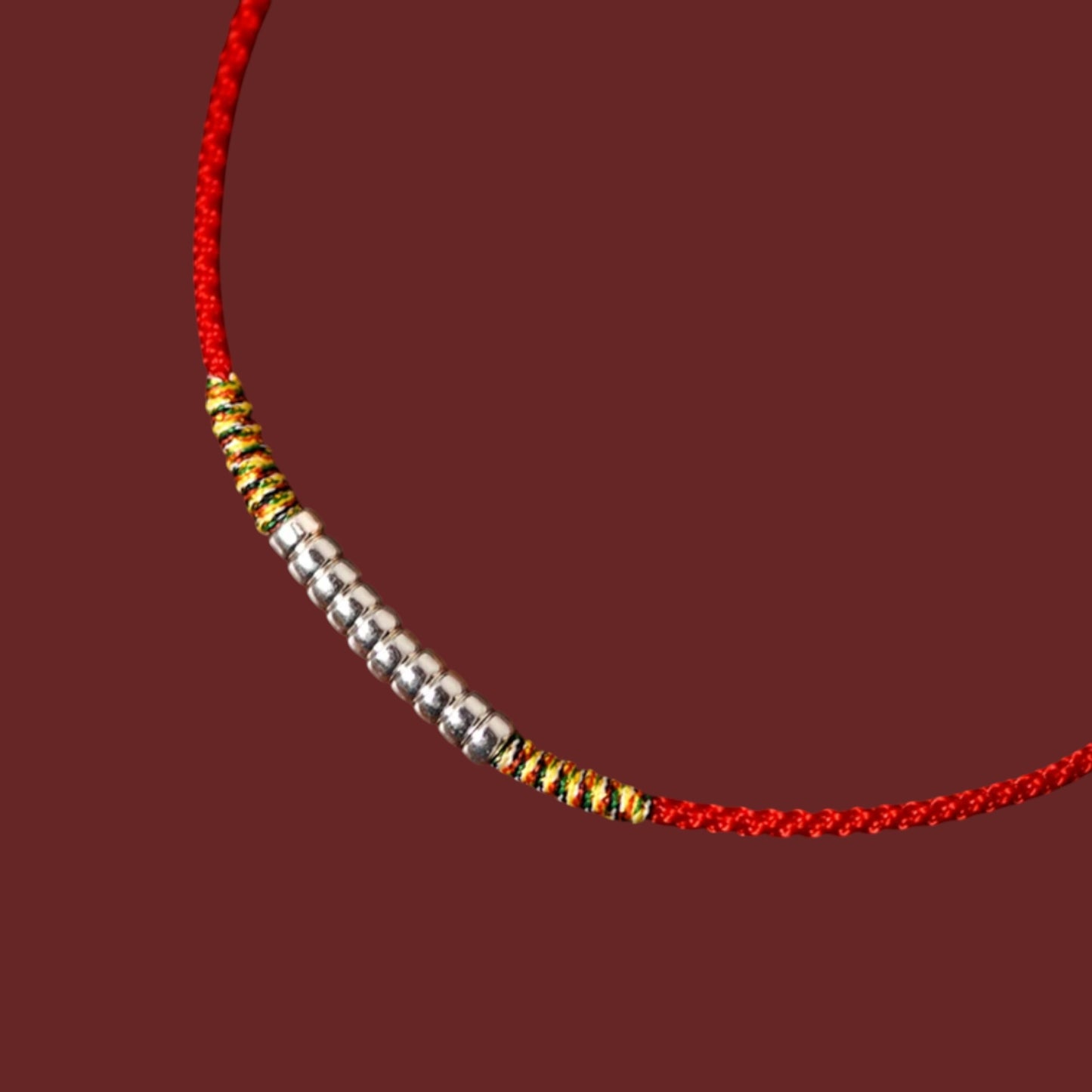 s925 Sterling Silver Minimal Charm Owner & Pet Matching Thread Cord Collar Necklace Set