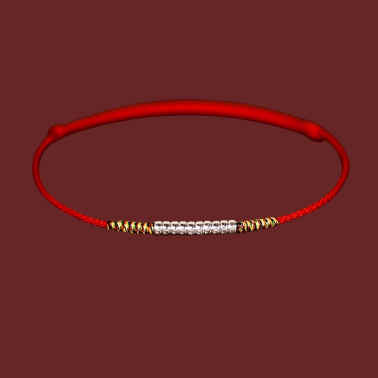 s925 Sterling Silver Minimal Charm Owner & Pet Matching Thread Cord Collar Necklace Set