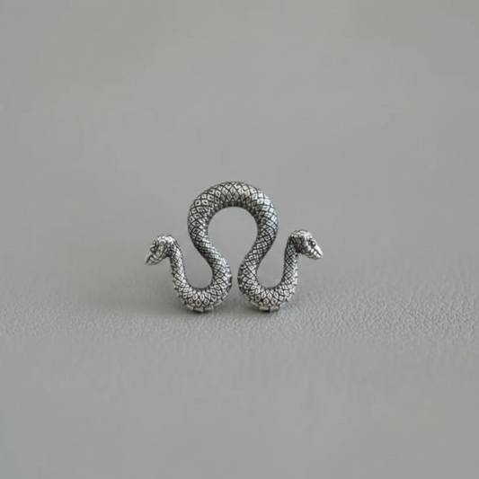 S925 Sterling Silver Double-Headed Snake Connector D.I.Y Versatile Charm Pendant
