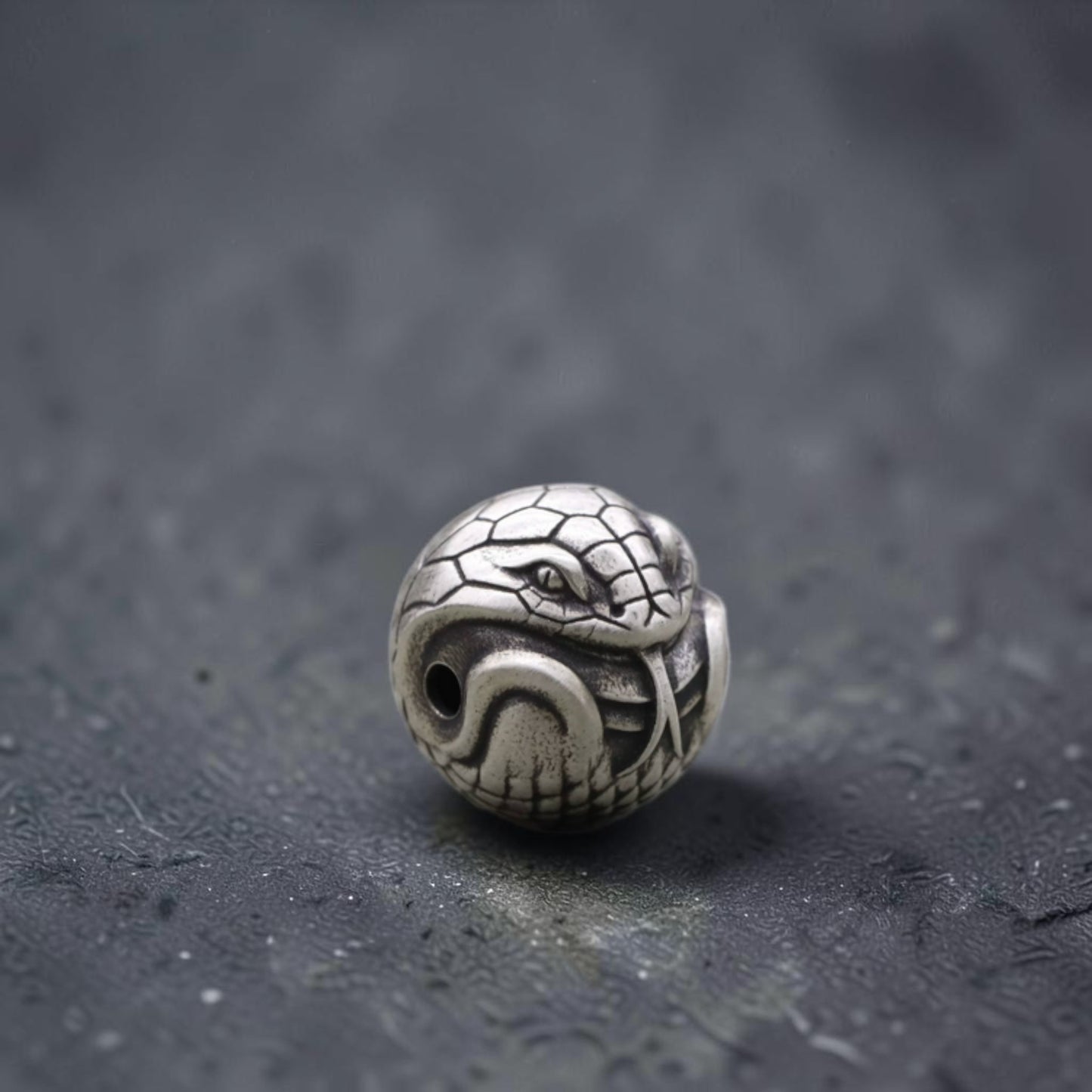 s925 Sterling Silver Snake D.I.Y Bead Charm Spacer Jewelry Making