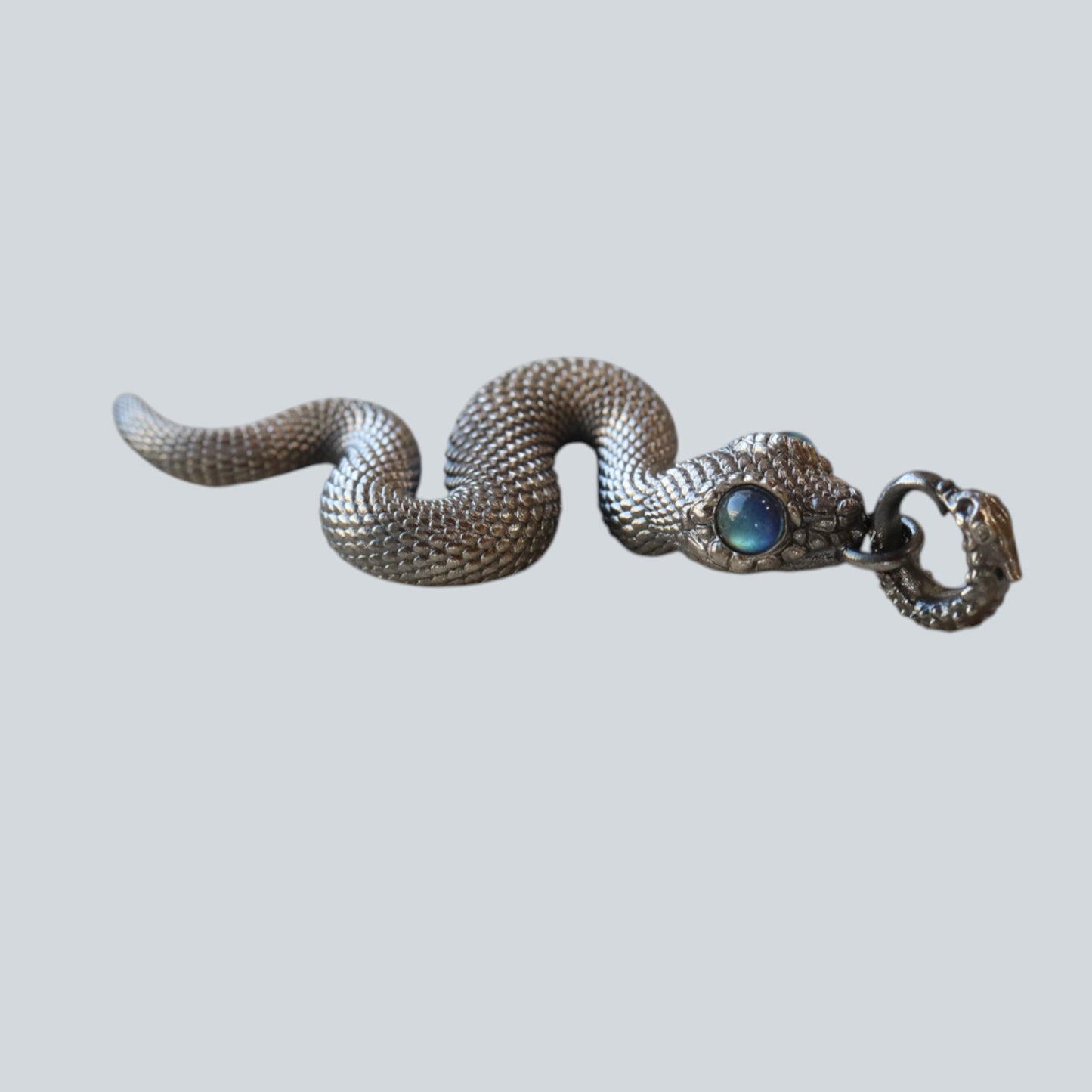 s925 Sterling Silver Snake Labradorite Charm Pendant