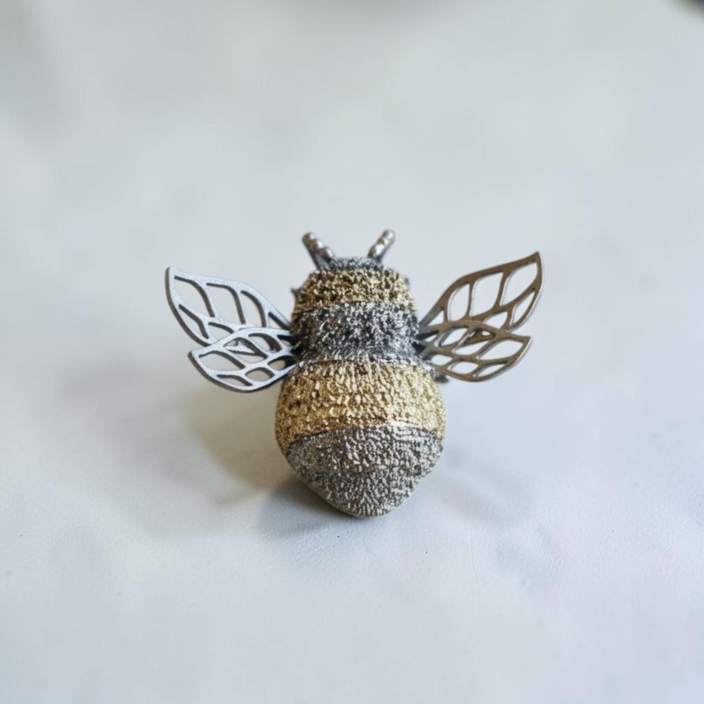 s925 Sterling Silver High Quality Detailed Honeybee Bumblebee Bee Pendant