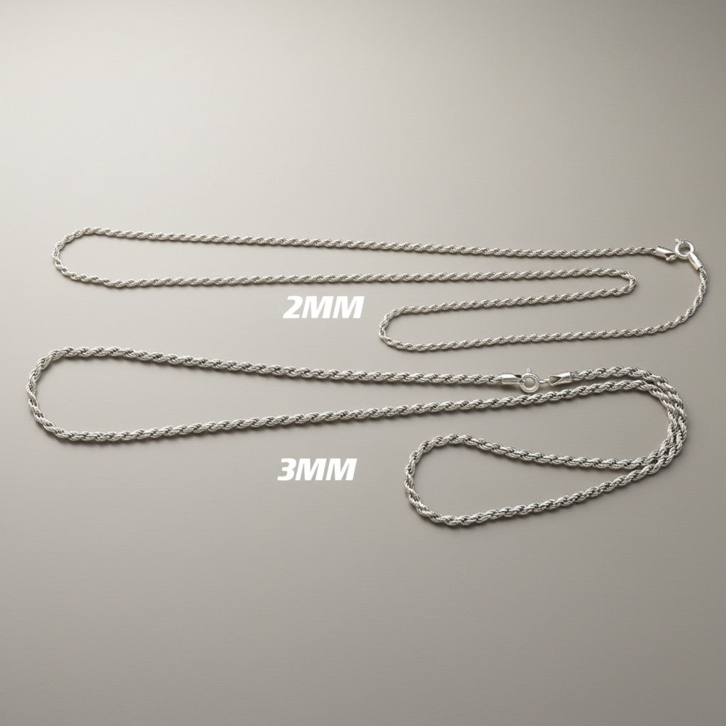 s925 Sterling Silver Vintage Retro Unisex Chain
