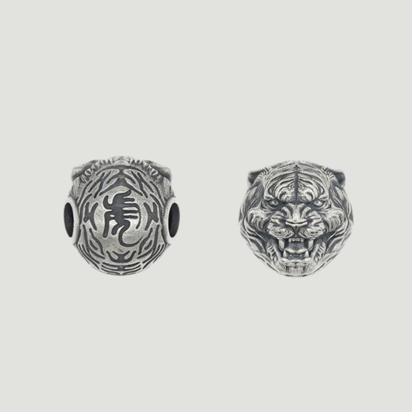 s925 Sterling Silver Vintage Tiger Charm Spacer D.I.Y Pendant