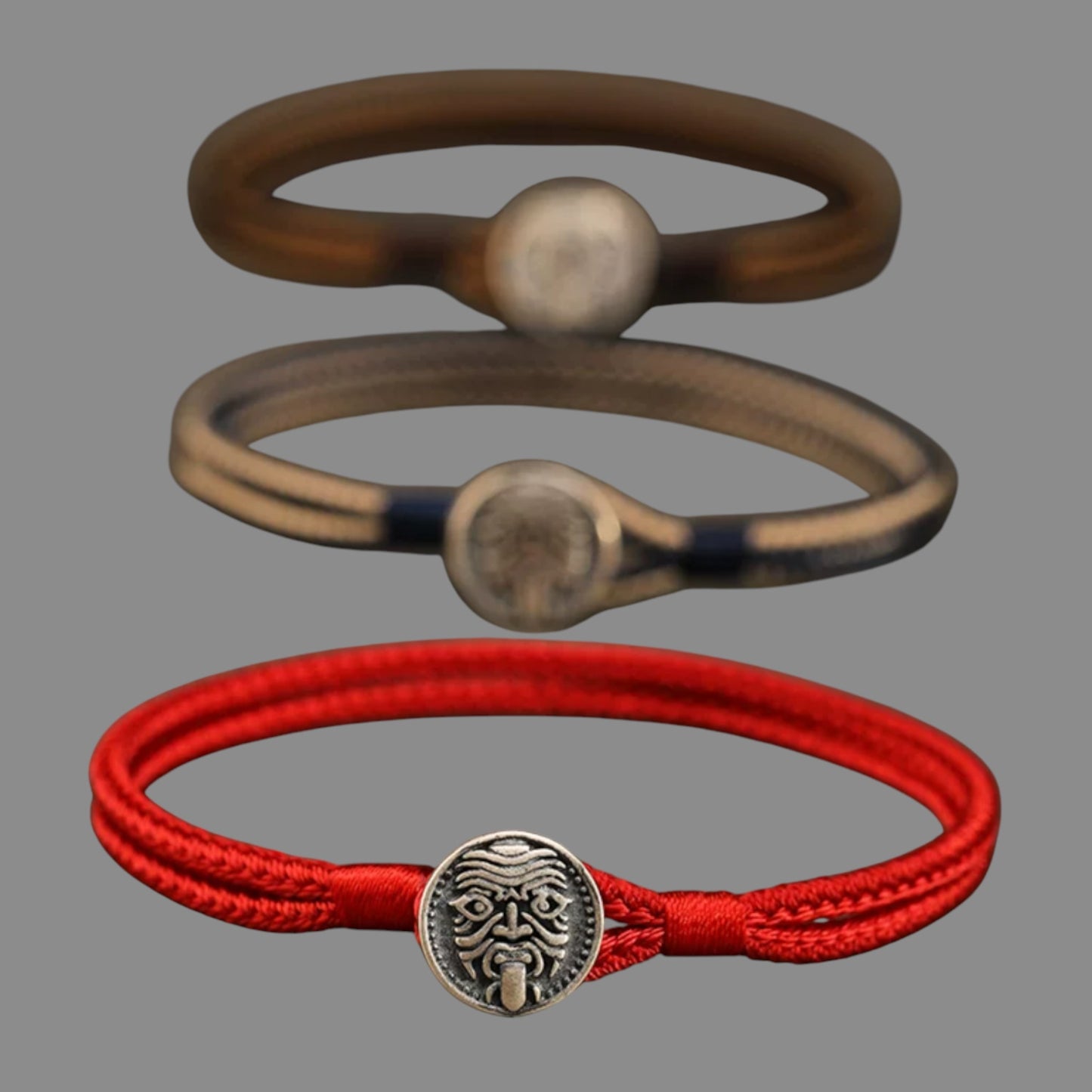 s925 Sterling Silver Charm Zaki Lhamo The Goddess of Wealth Braided Rope Bracelet Unisex